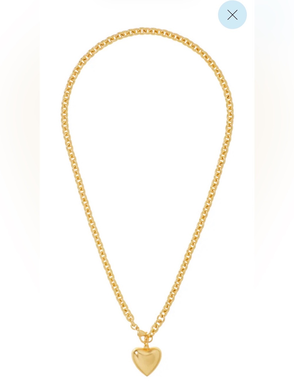 Mini Gold Heart Pendant Necklace